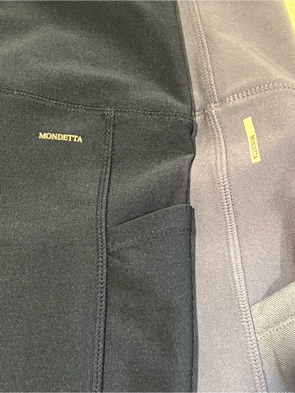 2 Pair NWOT Mondetta Mesh Performance Leggings | Periwinkle & Navy | XL Pockets - Picture 12 of 12